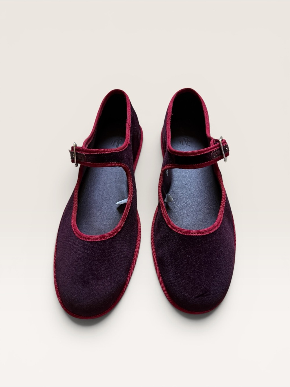 Universal Thread Burgundy Velvet Mary Jane Flats Size 9.5 Balletcore - Picture 4 of 5